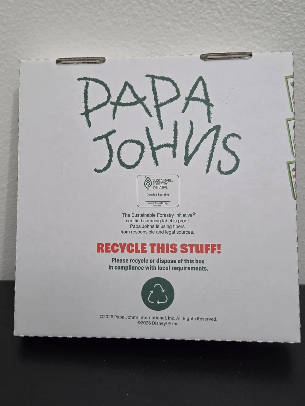 BRAND NEW Disney Pixar Toy Story 5 Papa John's Pizza Box Collectible